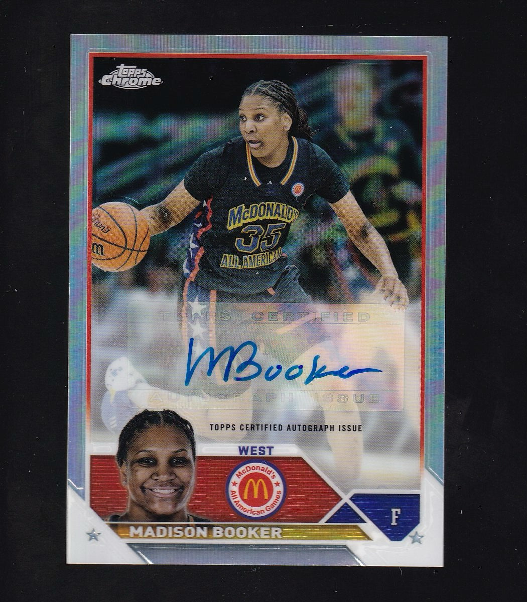 Topps Chrome McDonald's All American #CA-MBO Madison Booker Chrome Autographs