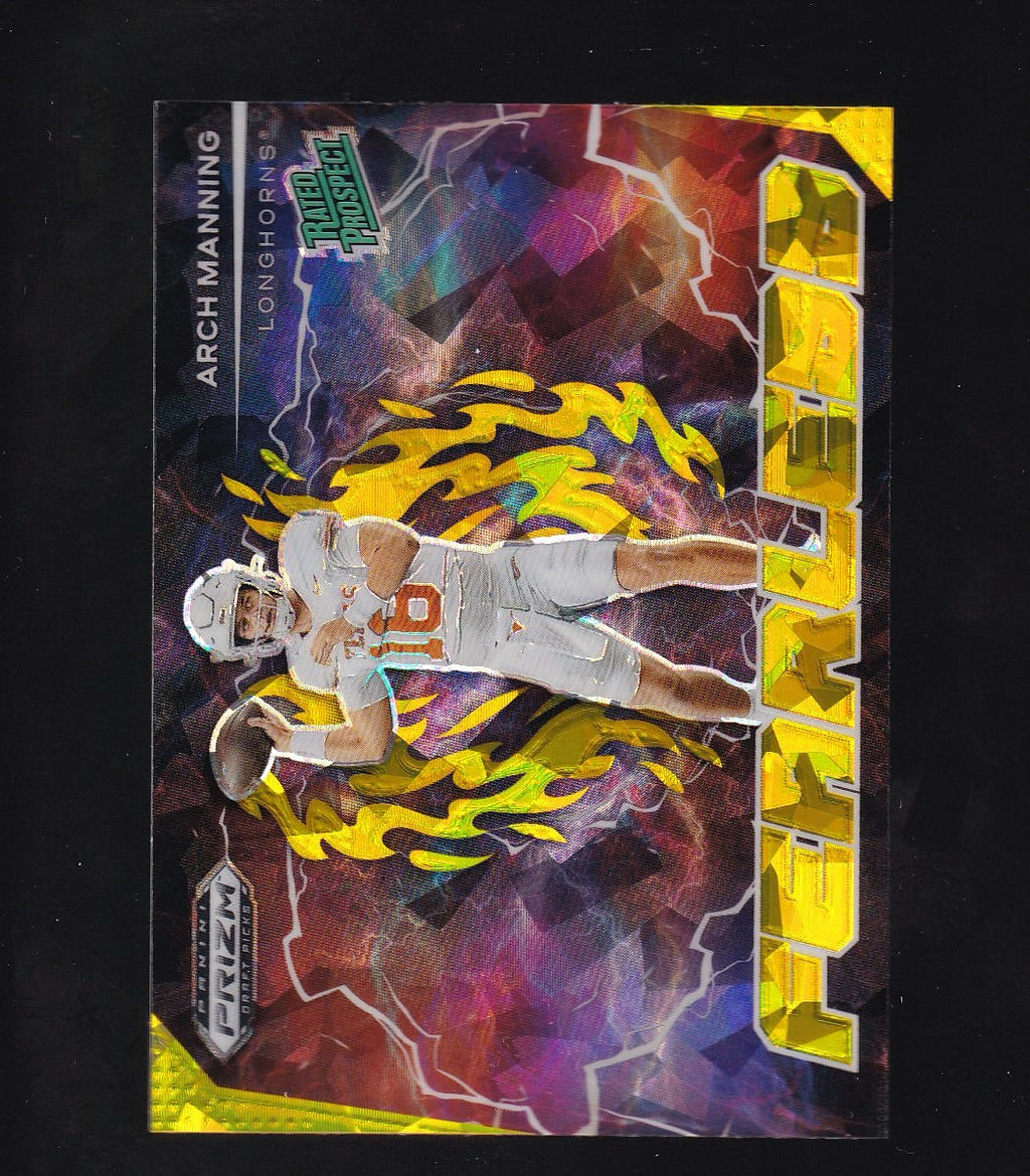 2025 Panini Prizm Draft Picks #F-AMG Arch Manning Fearless Gold Ice