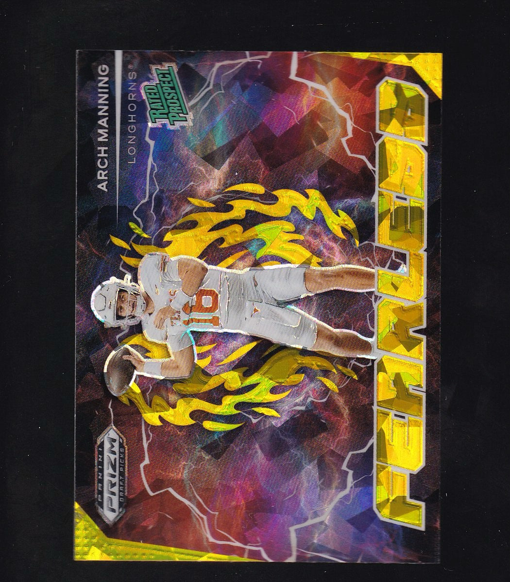 2025 Panini Prizm Draft Picks #F-AMG Arch Manning Fearless Gold Ice