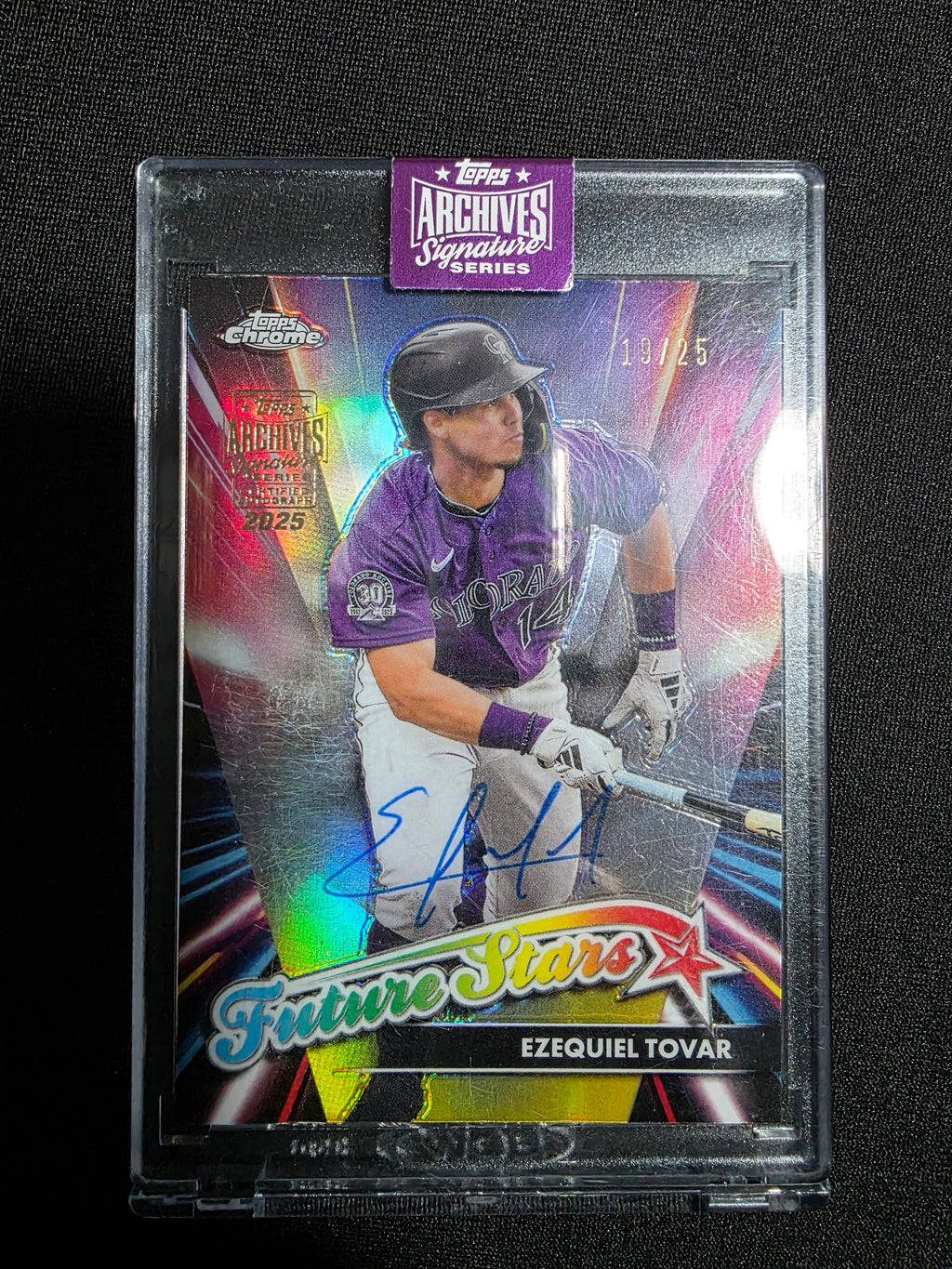 Topps Chrome Archives Signature Series Auto /25 #FS-19 Ezequiel Tovar Auto/25