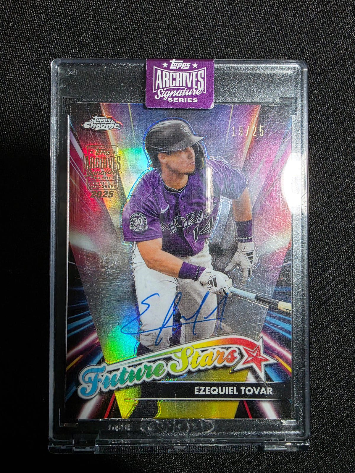 Topps Chrome Archives Signature Series Auto /25 #FS-19 Ezequiel Tovar Auto/25