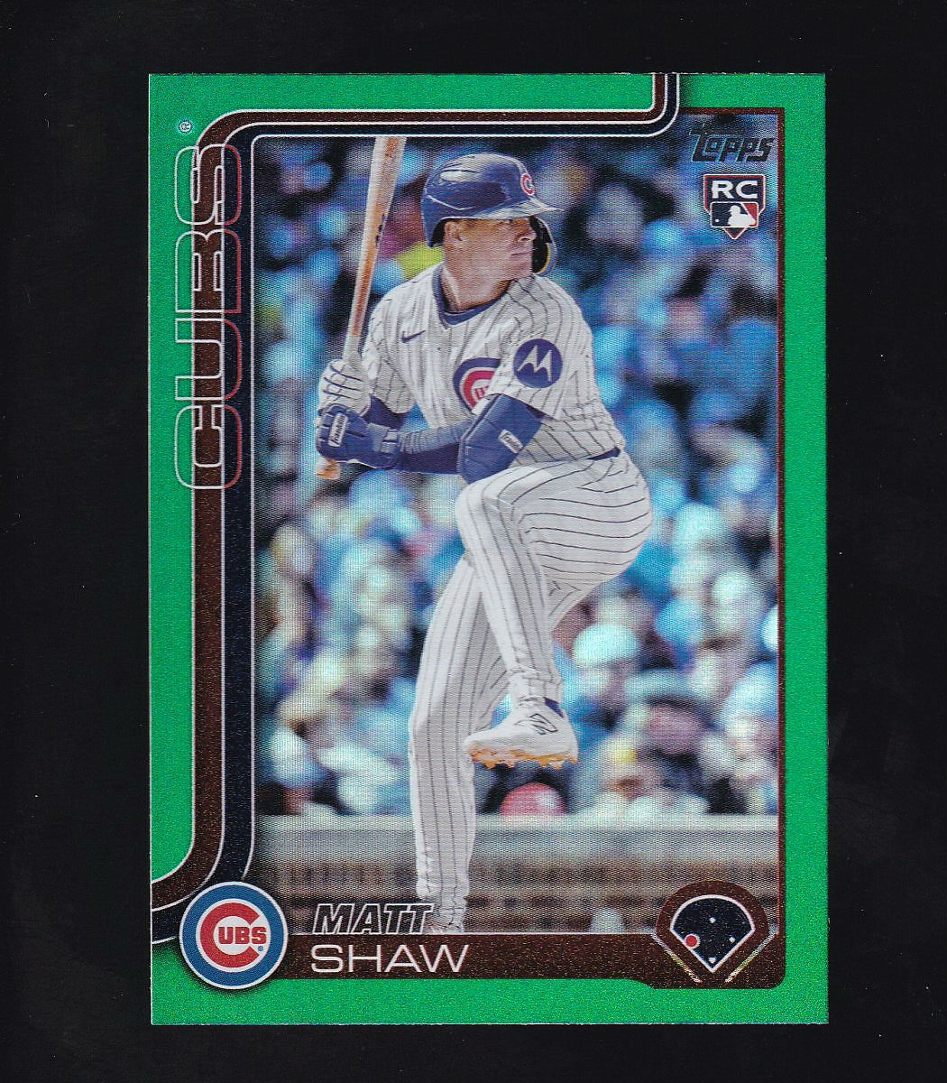 2025 Topps Update #US200 Matt Shaw Green Refractor #/99