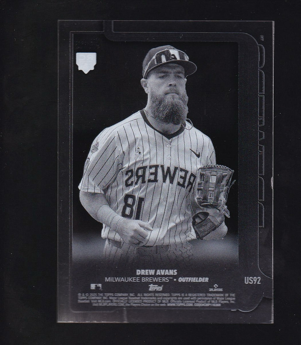 2025 Topps Update #US92 Drew Avans Clear Acetate /10