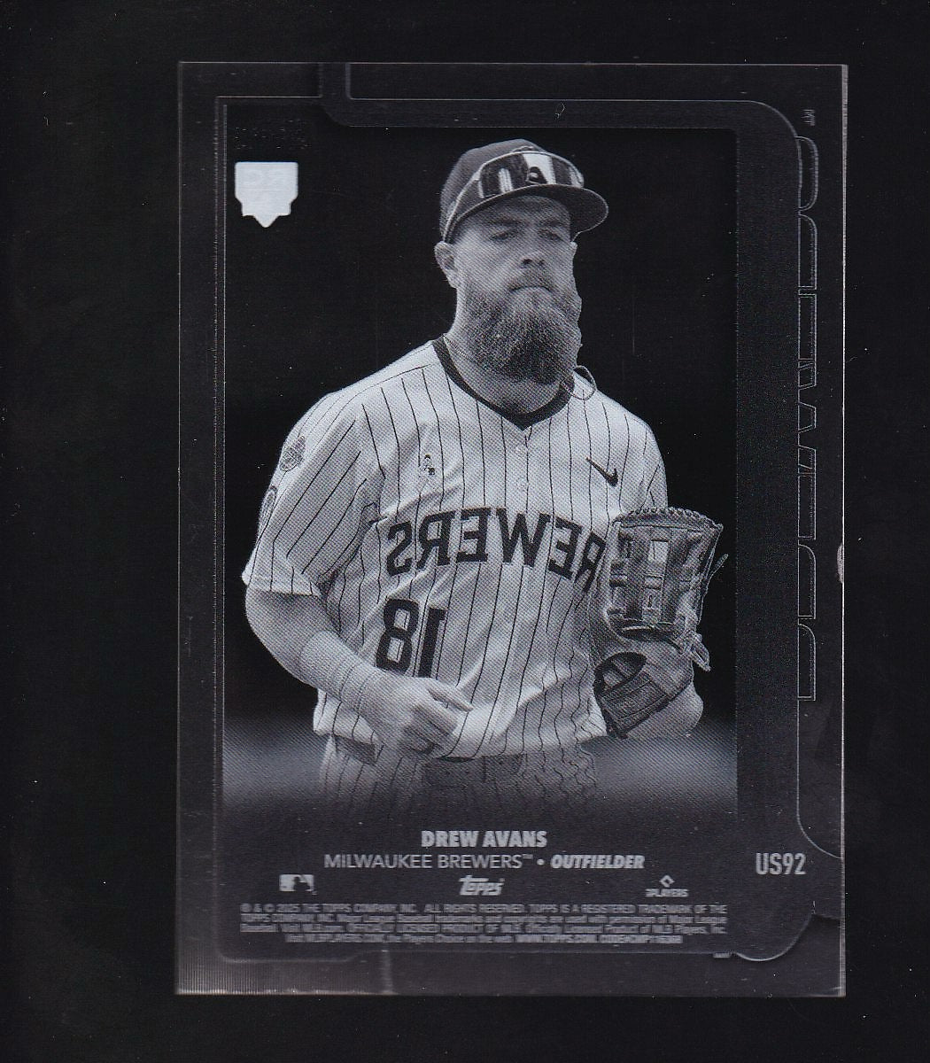2025 Topps Update #US92 Drew Avans Clear Acetate /10