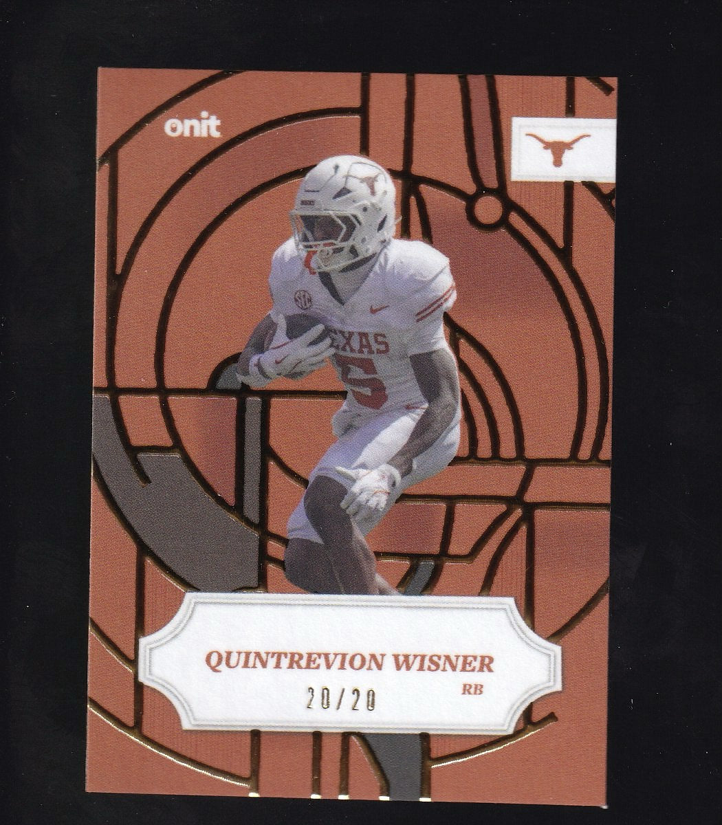 2025 ONIT Athlete-Texas Longhorns #SG-6 Quintrevion Wisner -Stained Glass /20