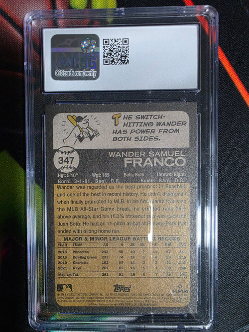 2022 Topps Heritage #347b Wander Franco CSG 8.5