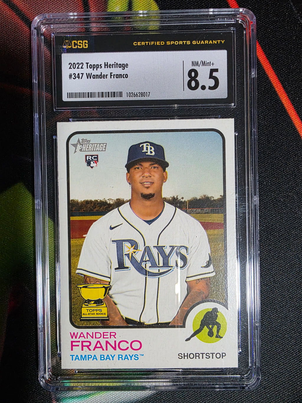 2022 Topps Heritage #347b Wander Franco CSG 8.5