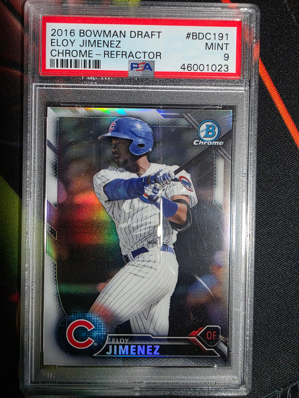 2016 Bowman Draft #BDC191 Eloy Jimenez Chrome-Refractor PSA 9