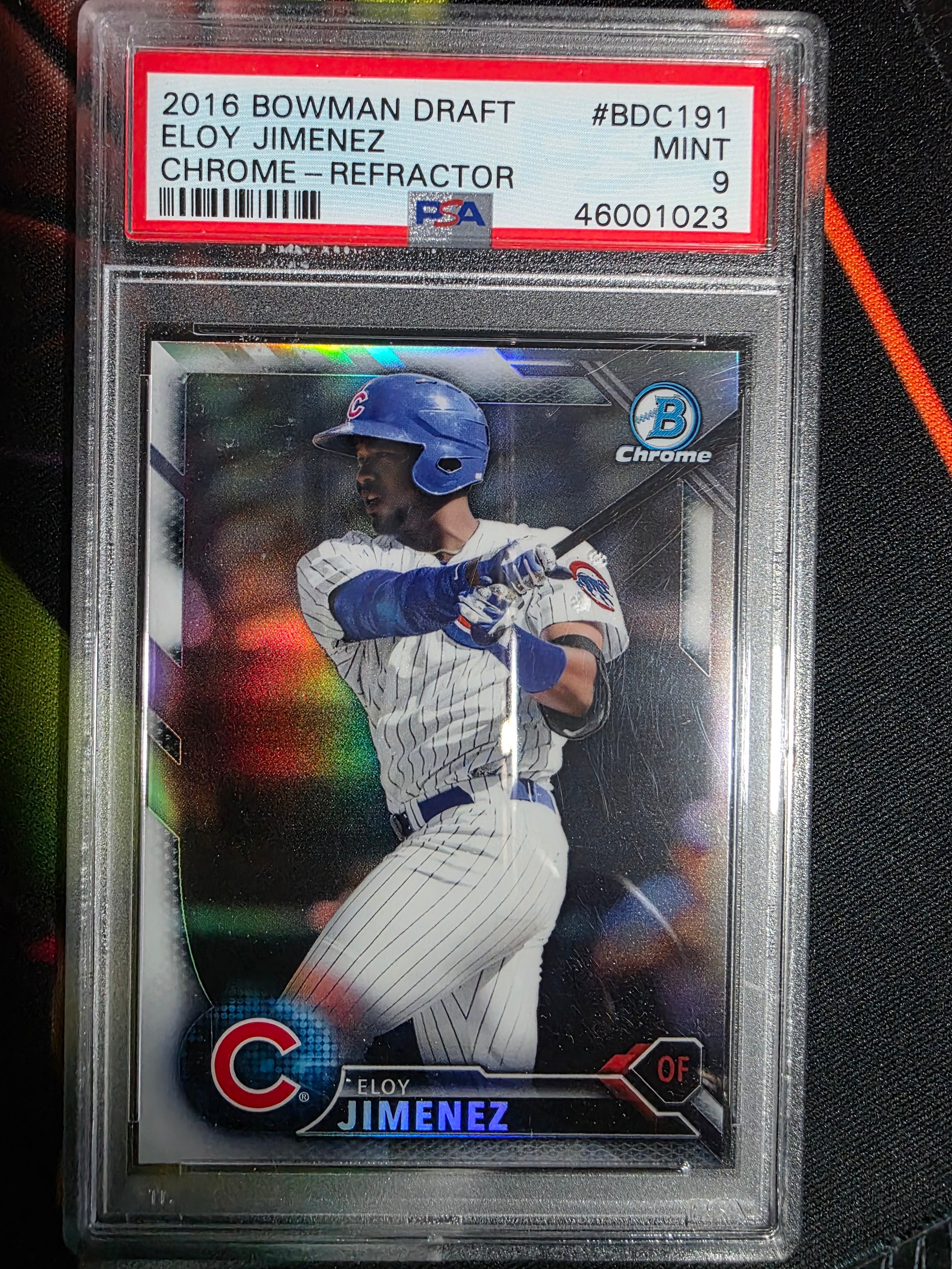 2016 Bowman Draft #BDC191 Eloy Jimenez Chrome-Refractor PSA 9