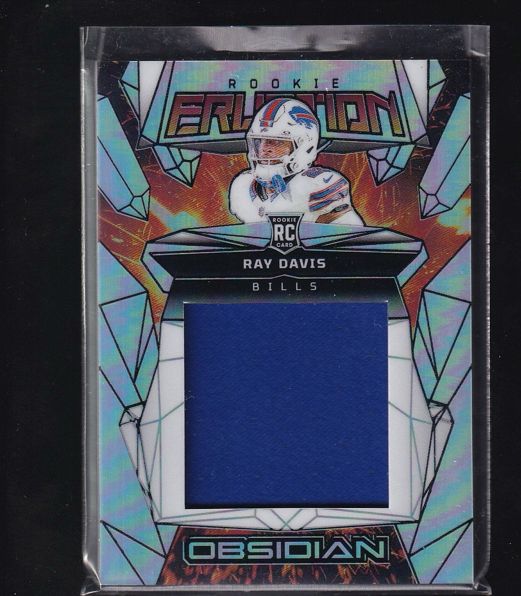 2024 Panini Obsidian #ERM-RDS Ray Davis Rookie Eruption Materials Silver #/99