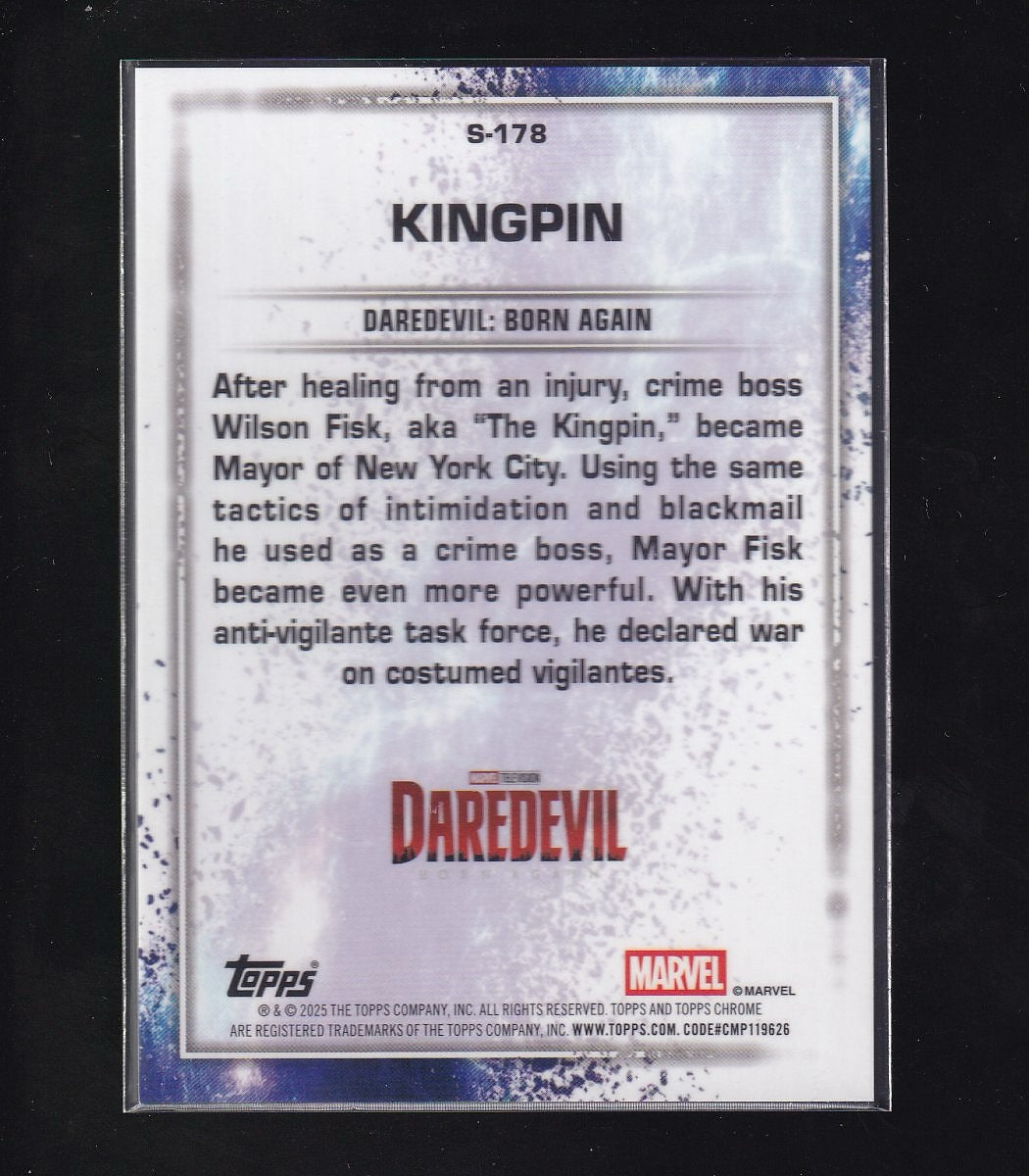 2025 Topps Chrome Marvel #178 Kingpin Gold Refractor /50