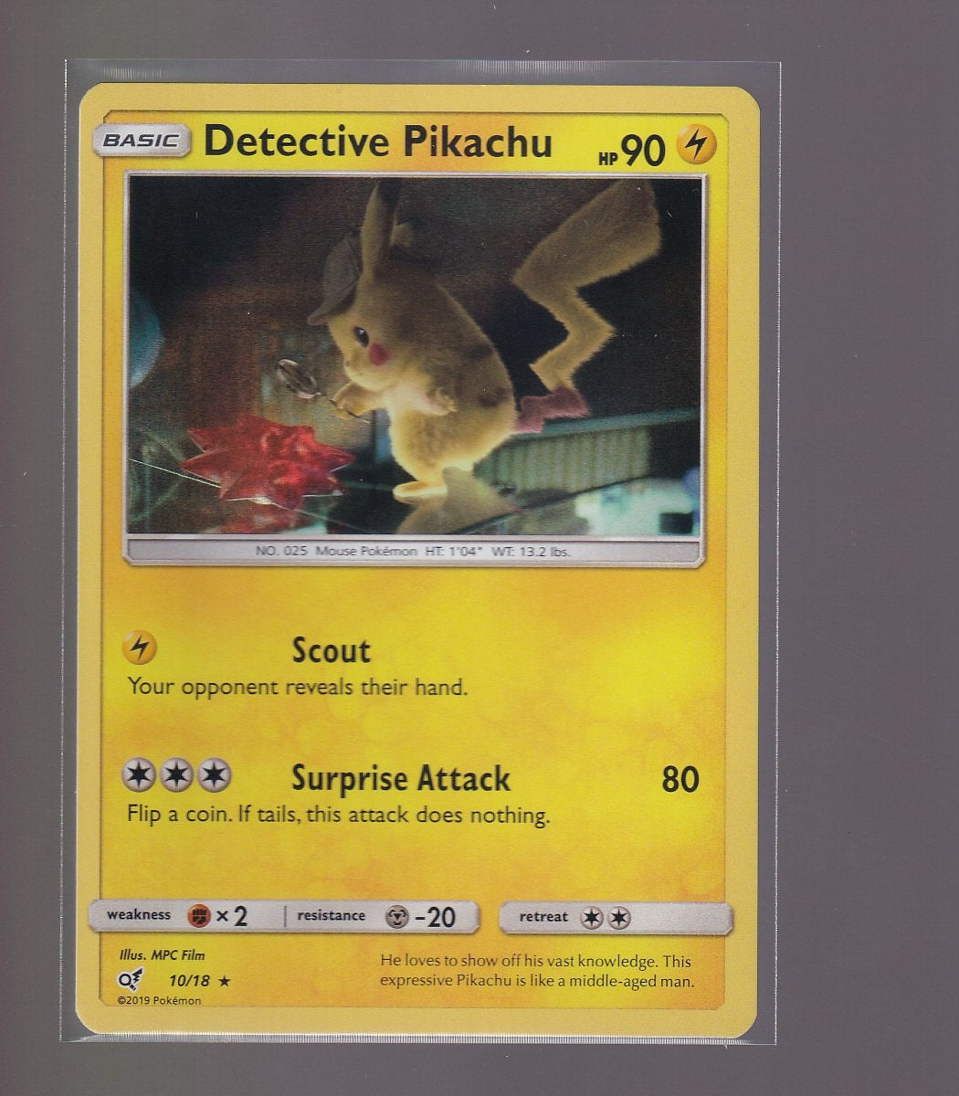 Detective Pikachu #10/18 Detective Pikachu-NM