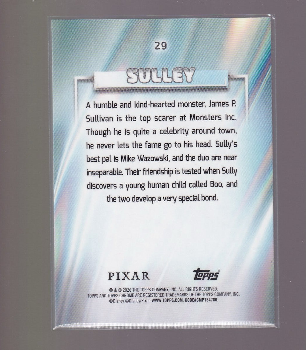 2026 Topps Chrome Disney #29 Sulley X-Fractor