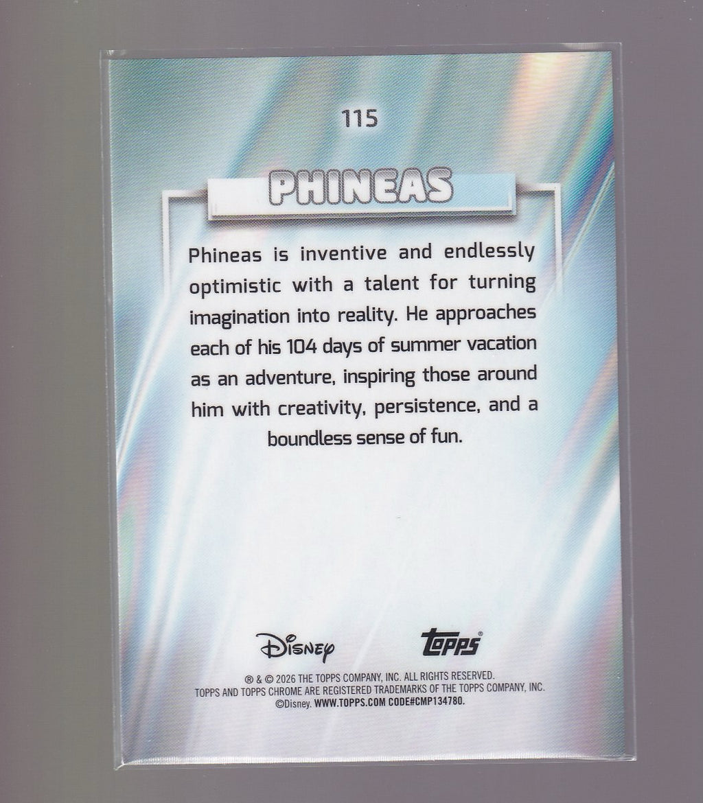 2026 Topps Chrome Disney #115 Phineas X-Fractor