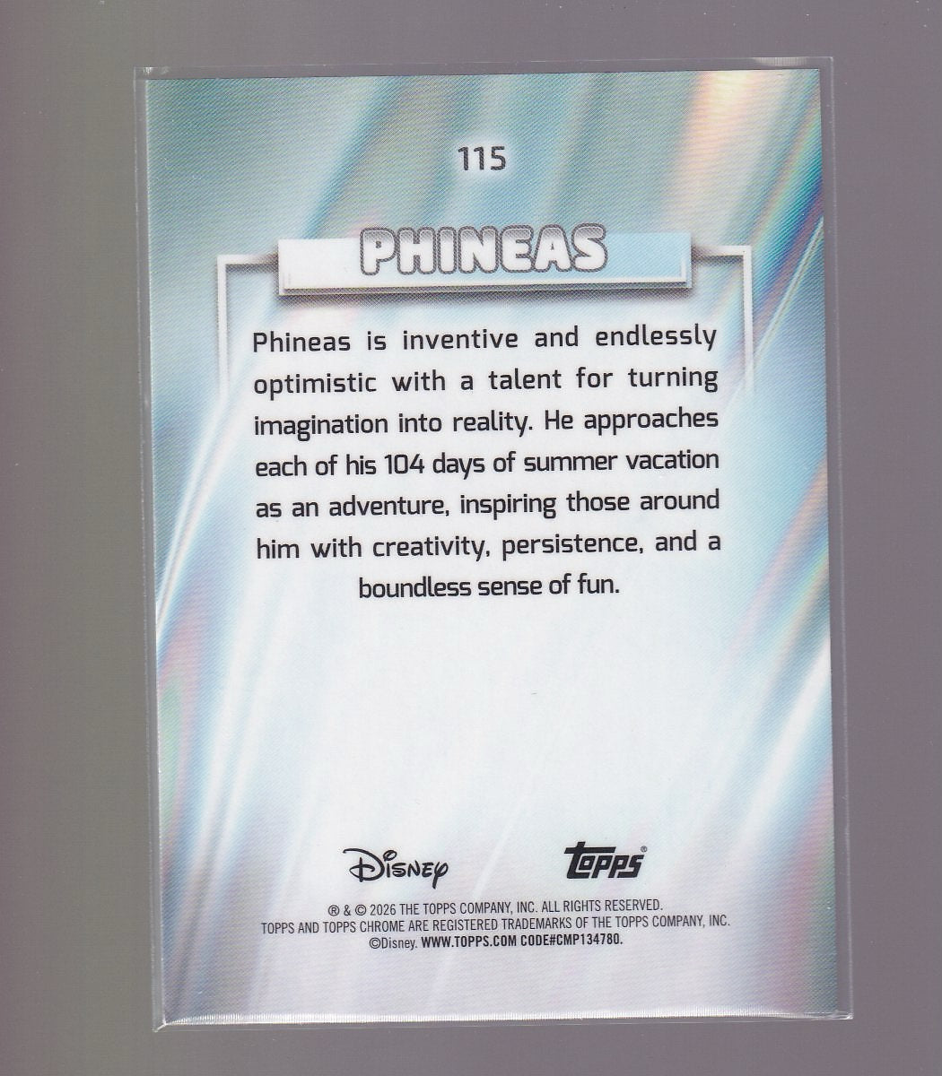 2026 Topps Chrome Disney #115 Phineas X-Fractor