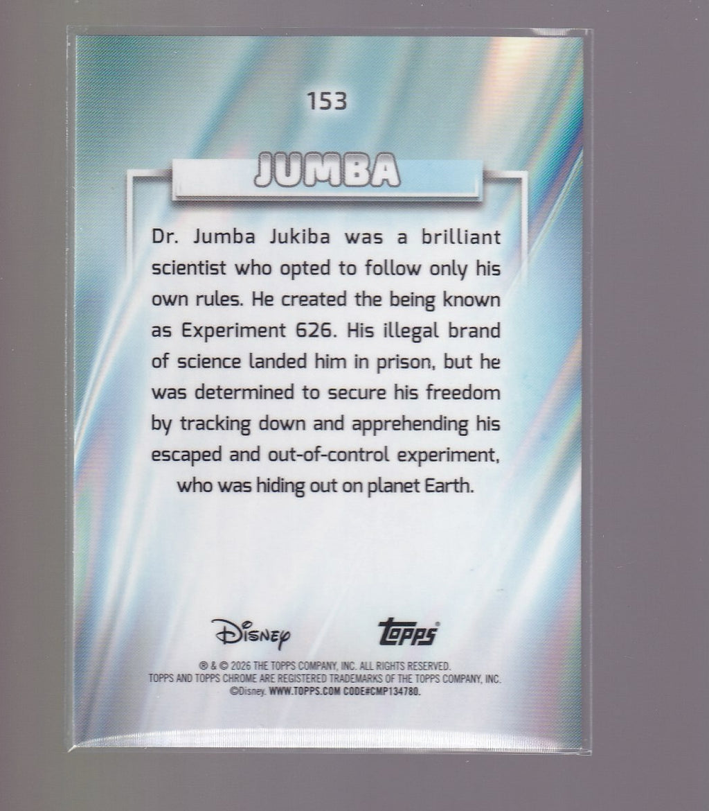 2026 Topps Chrome Disney #153 Jumba Aqua Mini-Diamond Refractor /199