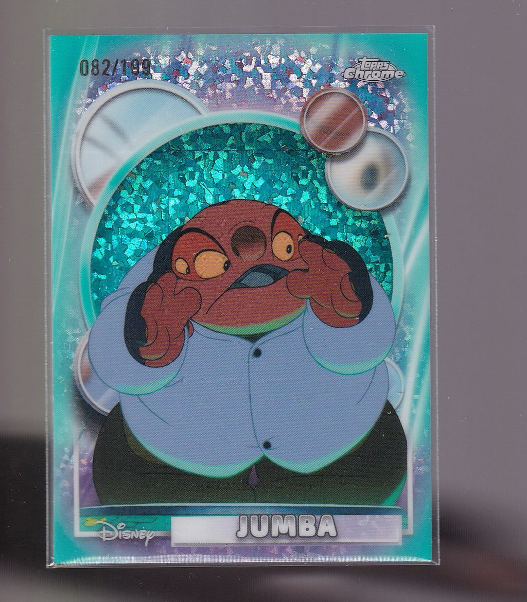 2026 Topps Chrome Disney #153 Jumba Aqua Mini-Diamond Refractor /199