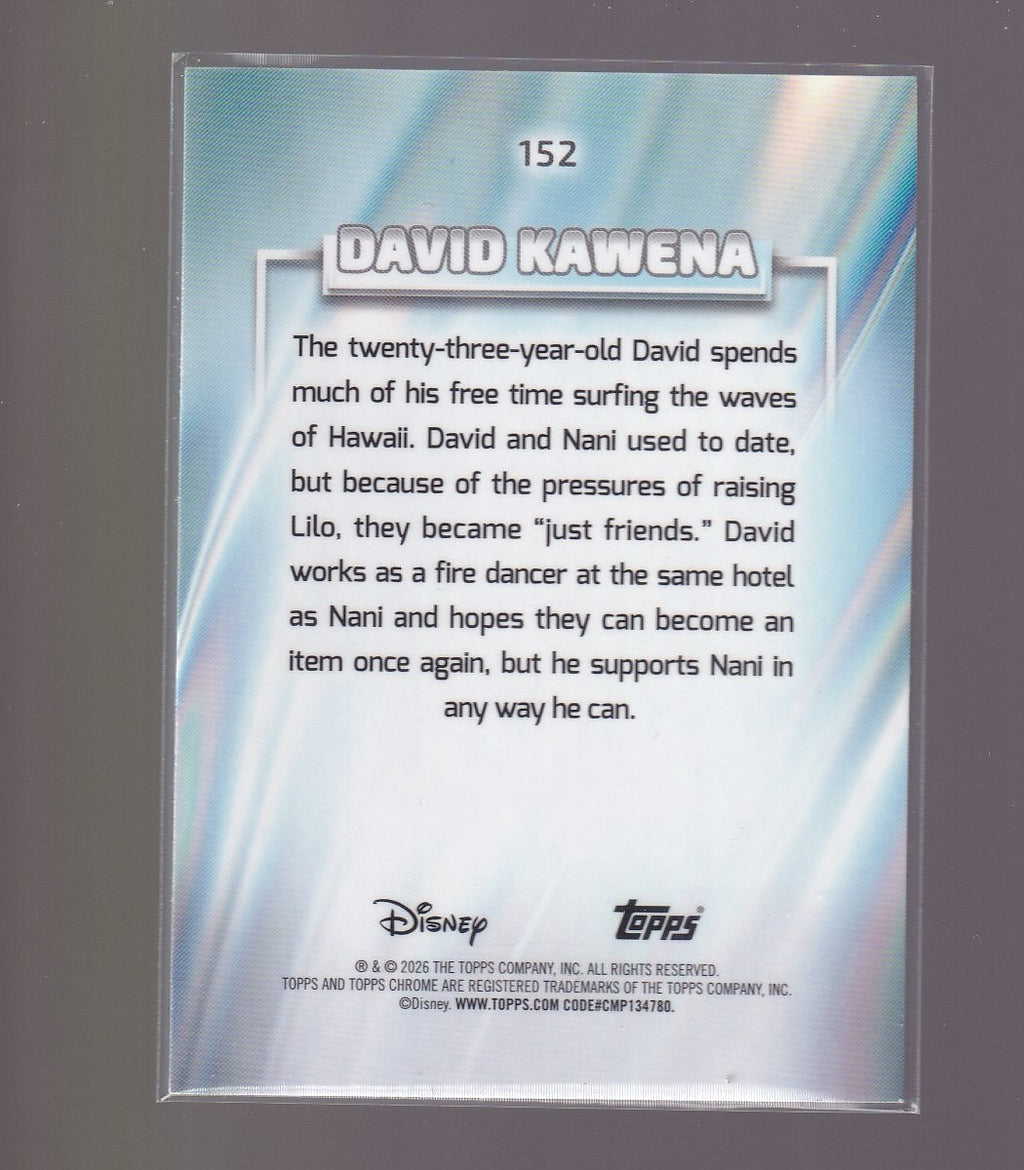 2026 Topps Chrome Disney #152 David Kawena Aqua Refractor /199