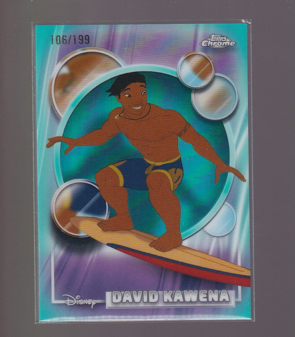2026 Topps Chrome Disney #152 David Kawena Aqua Refractor /199