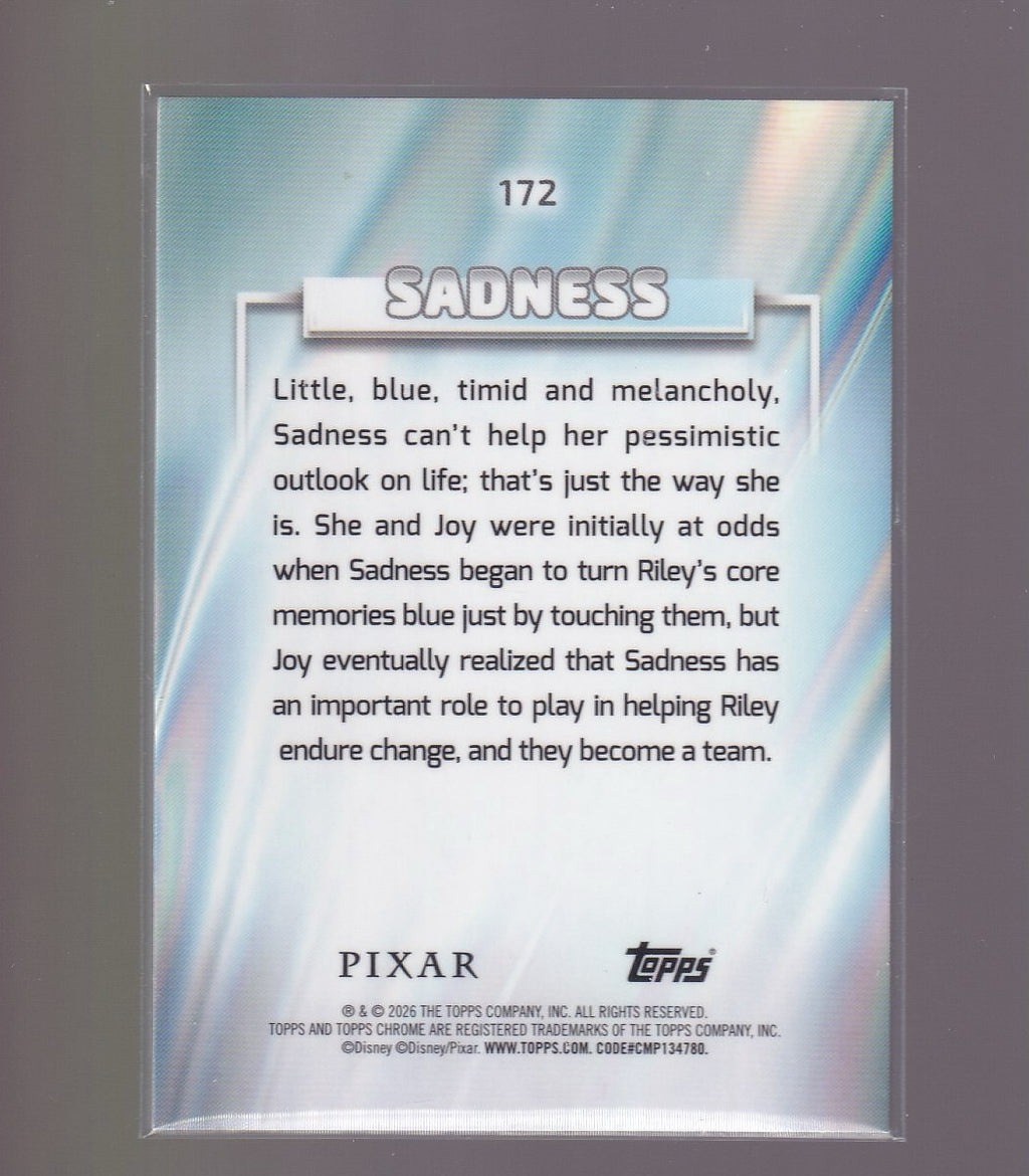 2026 Topps Chrome Disney #172 Sadness X-Fractor