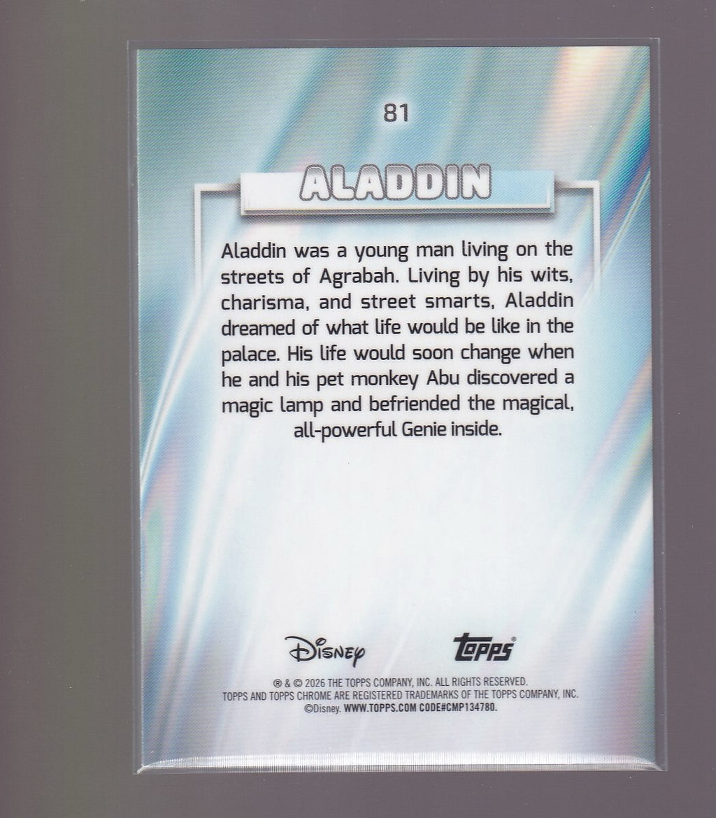 2026 Topps Chrome Disney #81 Aladdin X-Fractor