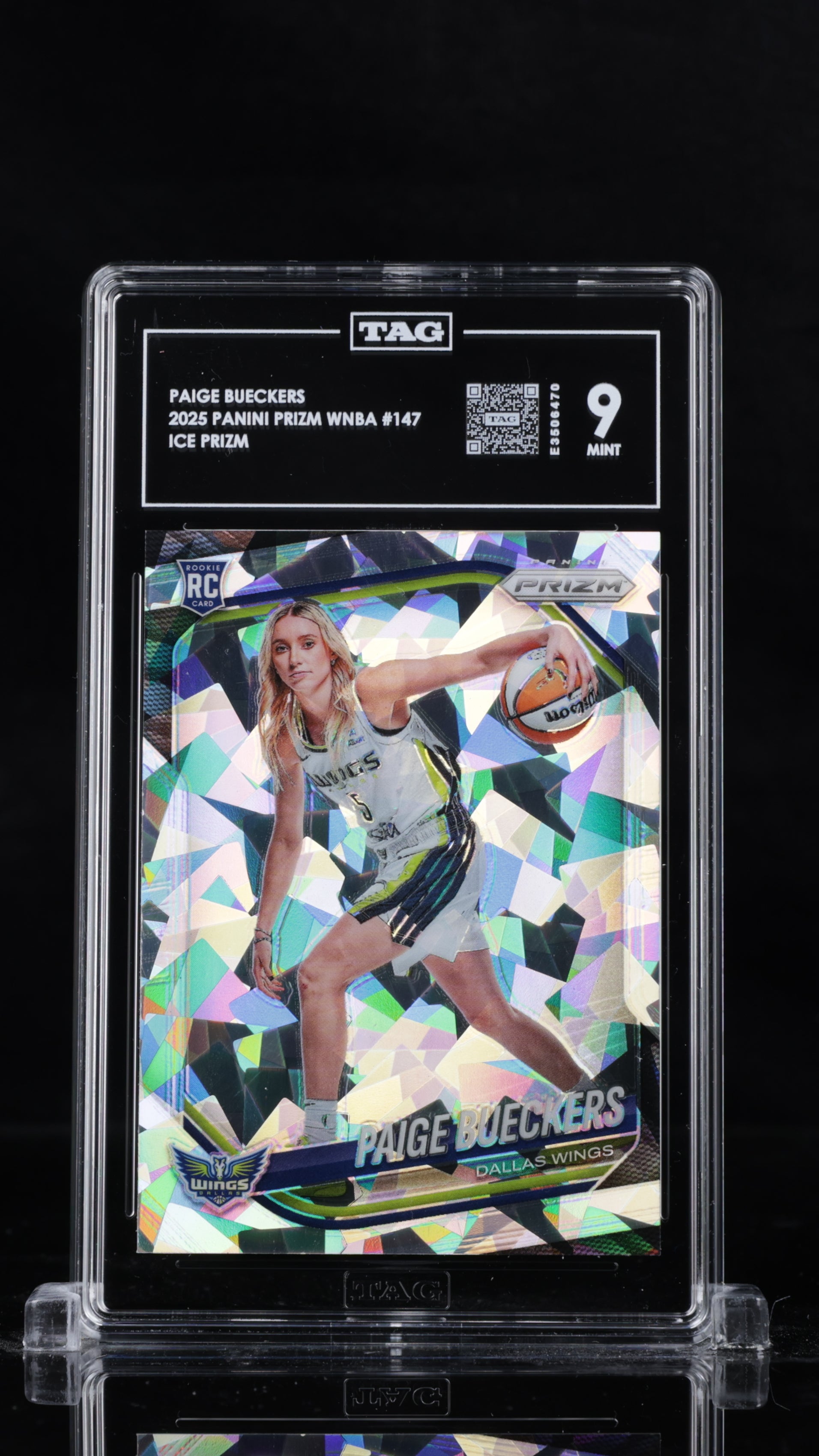 2025 Panini Prizm WNBA #147 Paige Bueckers Ice Prizms TAG 9
