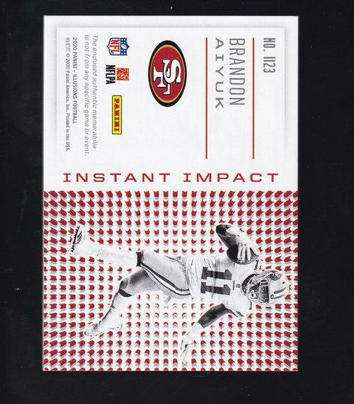 2020 Panini Illusions #II23 Brandon Aiyuk Instant Impact Black #/50