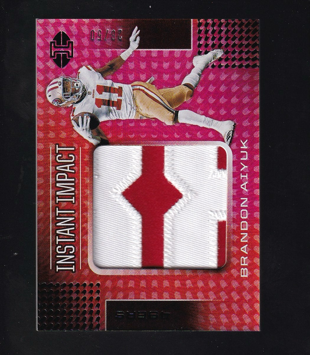 2020 Panini Illusions #II23 Brandon Aiyuk Instant Impact Black #/50