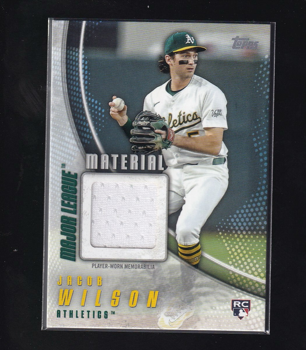 2025 Topps Update #MMU-JWI Jacob Wilson Major League Materials