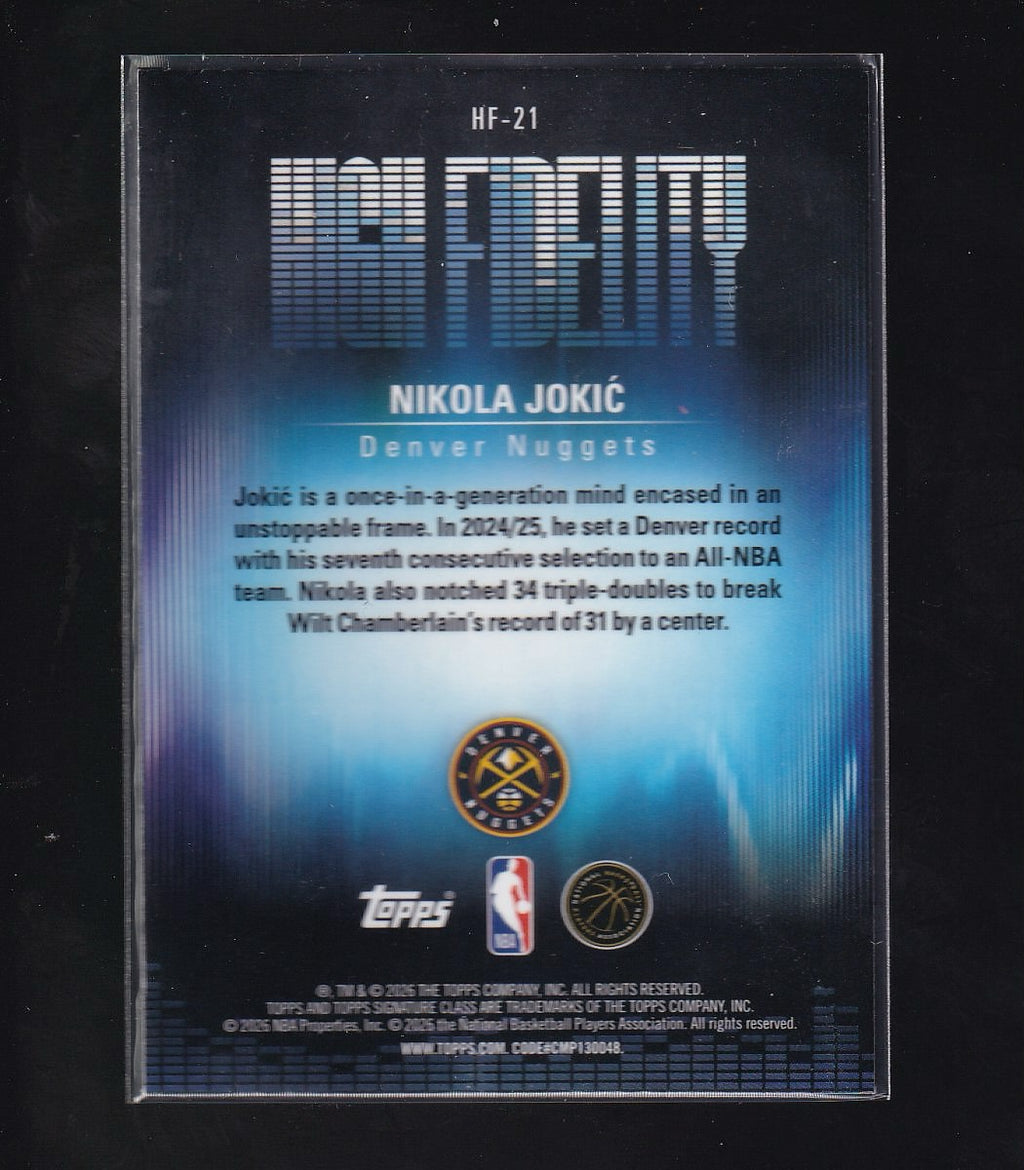 2025-26 Topps Signature Class #HF-21 Nikola Jokić High Fidelity