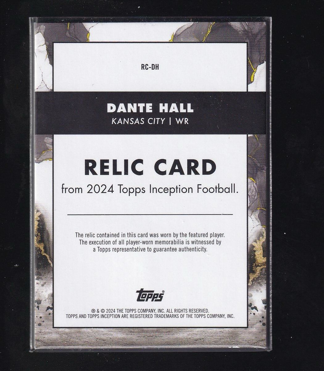 2024 Topps Inception #RC-DH Dante Hall Relics Purple #/125