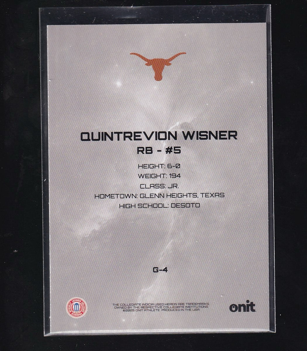 2025 ONIT Athlete Gravity Texas #G-4 Quintrevion Wisner Galaxy Purple #/99