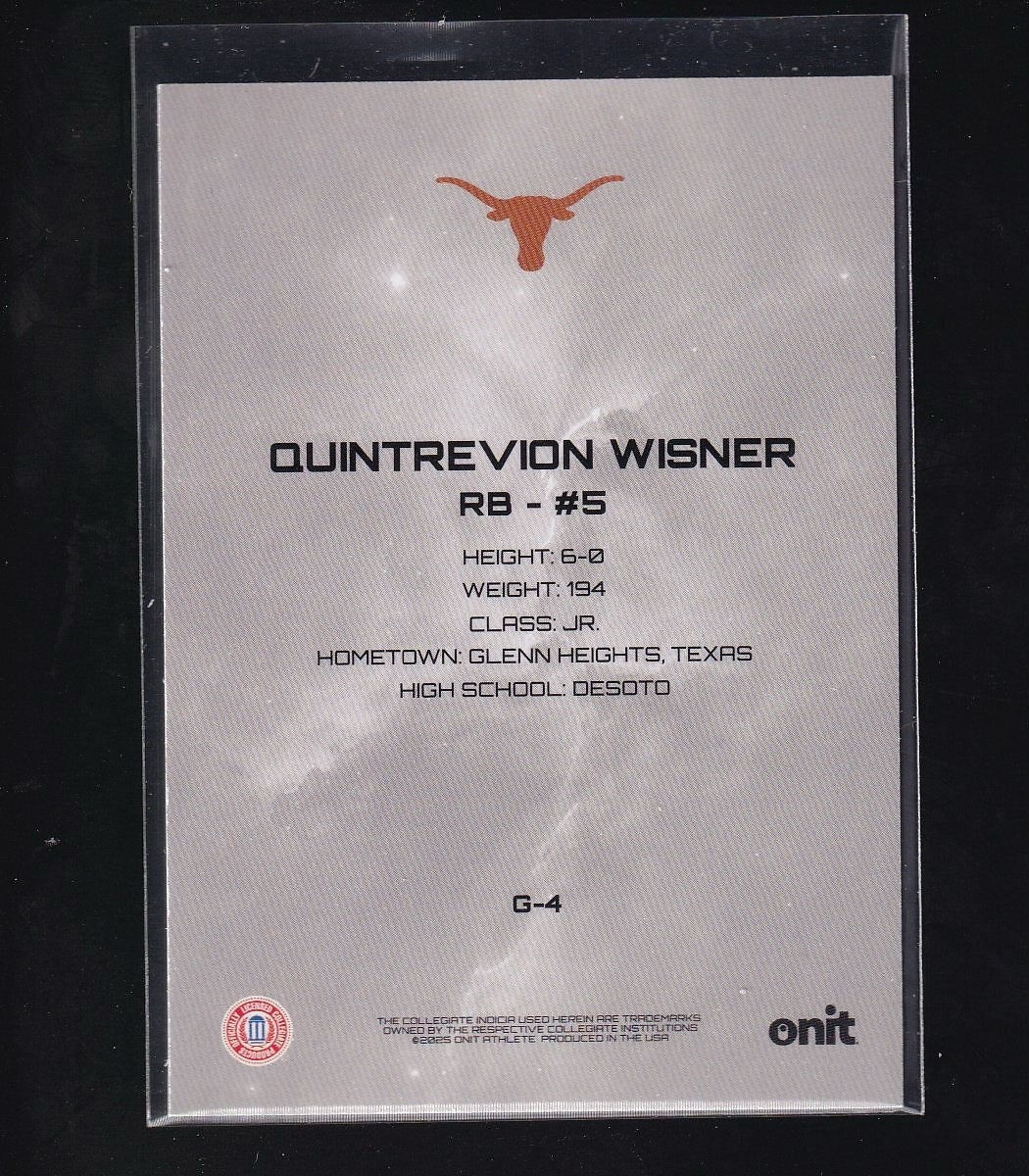 2025 ONIT Athlete Gravity Texas #G-4 Quintrevion Wisner Galaxy Purple #/99