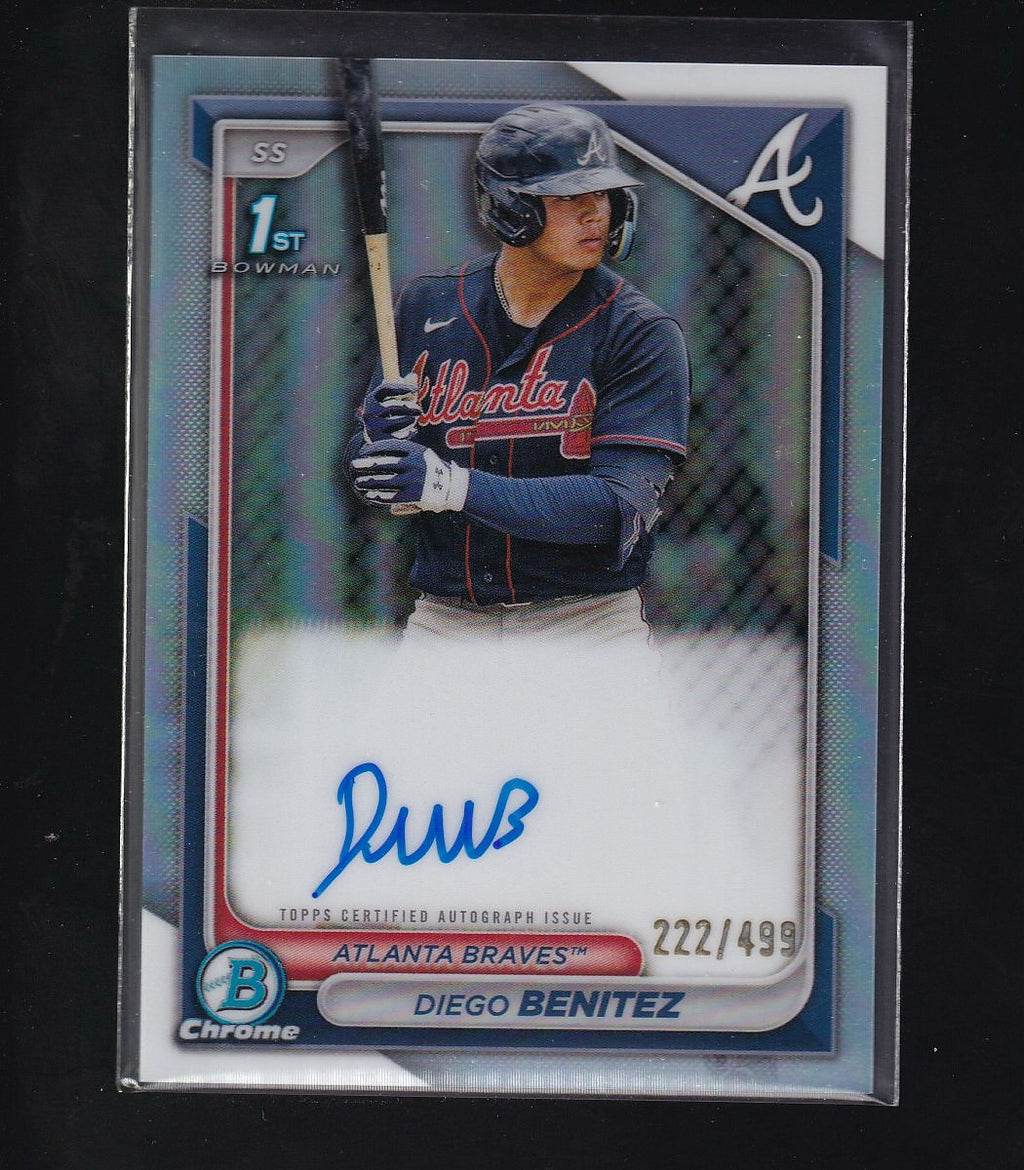 2024 Bowman #CPA-DB Diego Benitez Chrome Prospect Autographs Refractors #/499