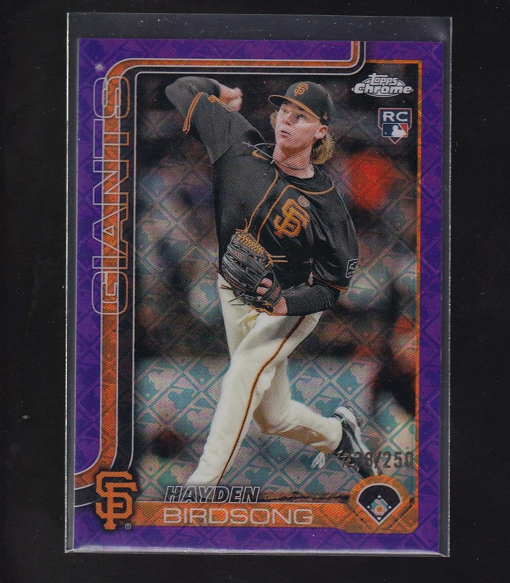 2025 Topps Chrome Logofractor #138 Hayden Birdsong Purple Refractors