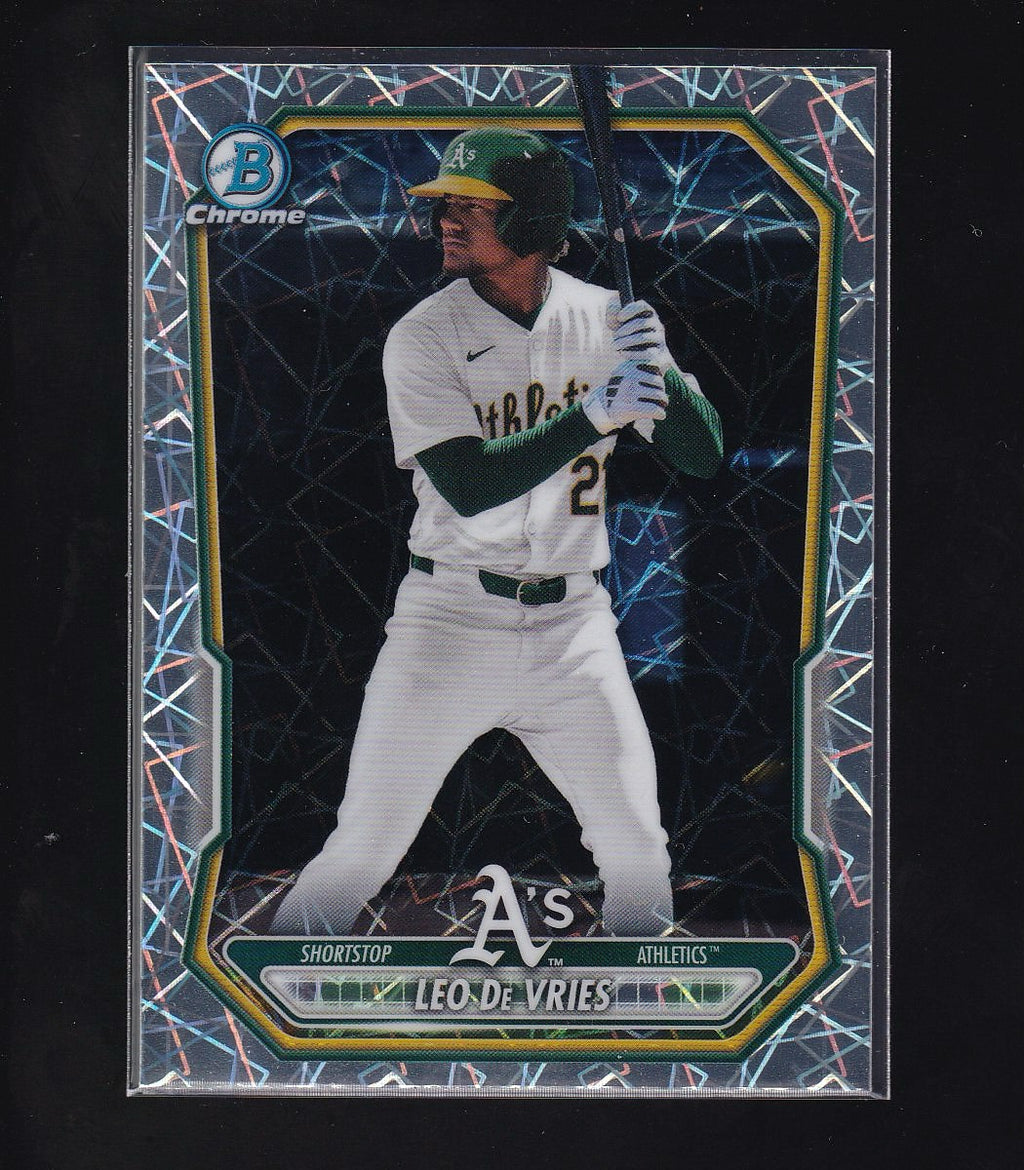 2026 Bowman #BCP-63 Leo De Vries Chrome Prospects Lazer Refractor