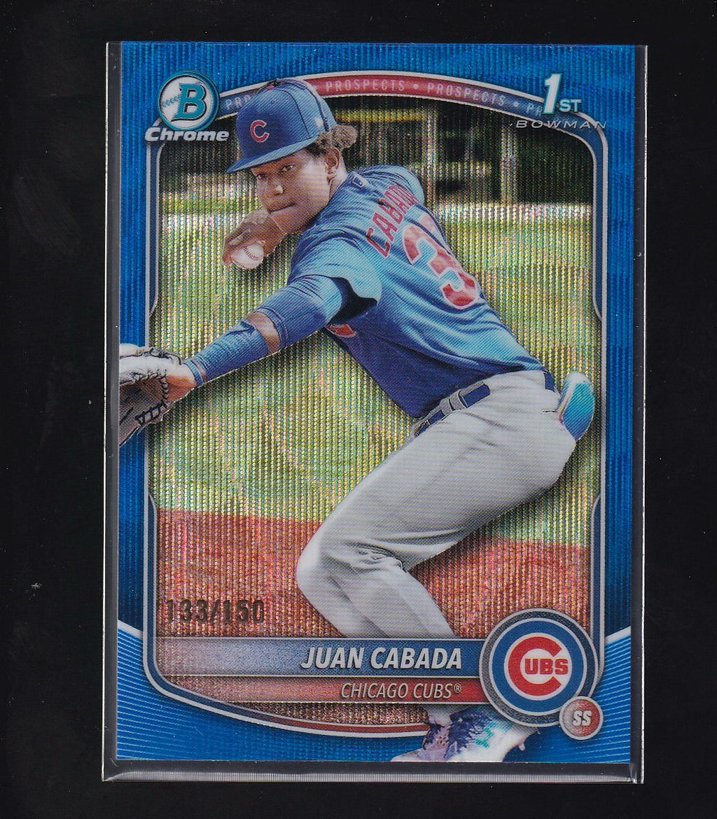 2025 Bowman Chrome #BCP-207 Juan Cabada Prospects Blue Wave #/150