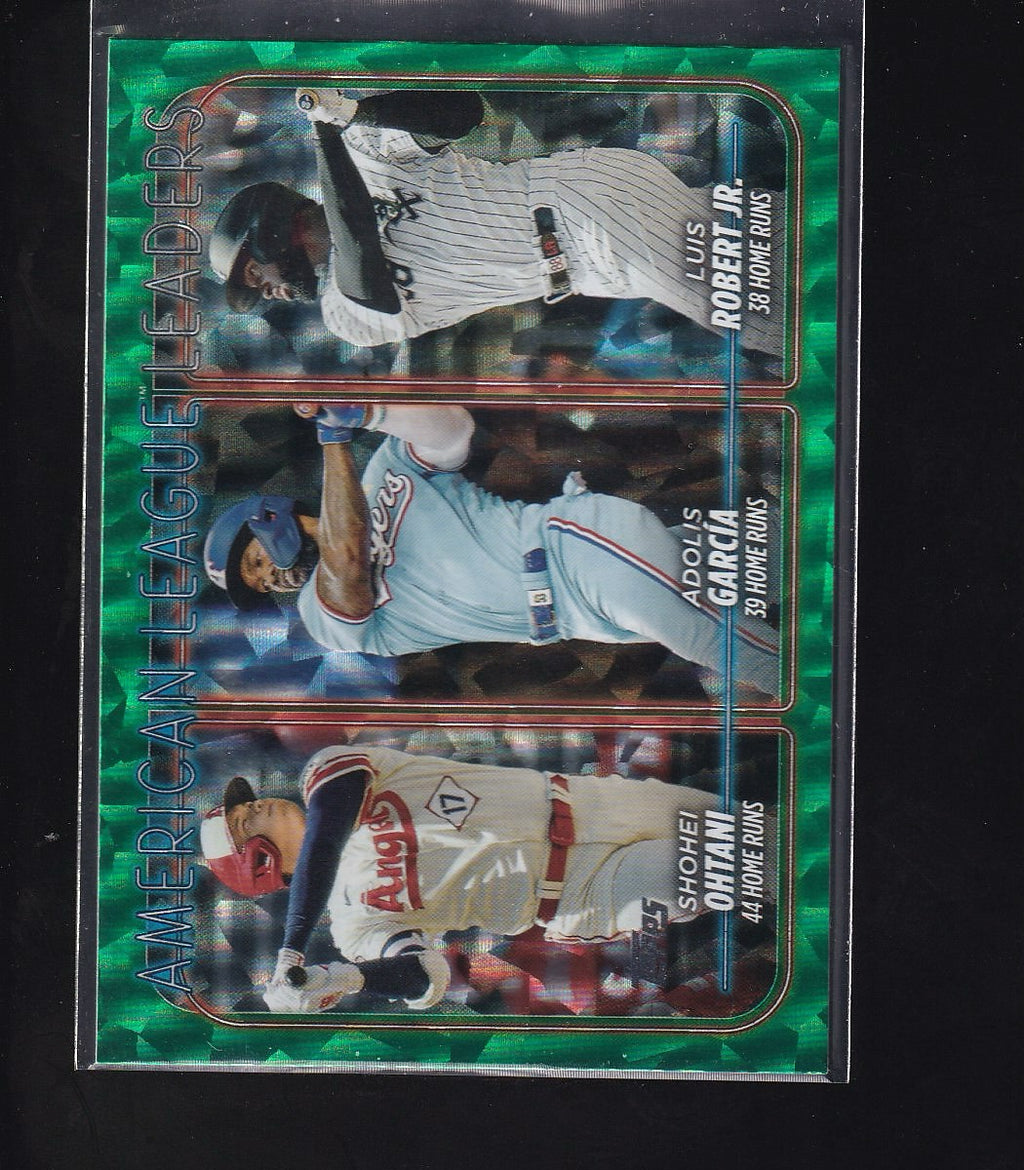 2024 Topps #179 Ohtani / García / Robert Jr. Green Crackle #/499