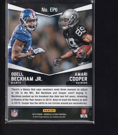 2015 Panini Rookies & Stars #EP6 Amari Cooper / Odell Beckham Jr. Patch