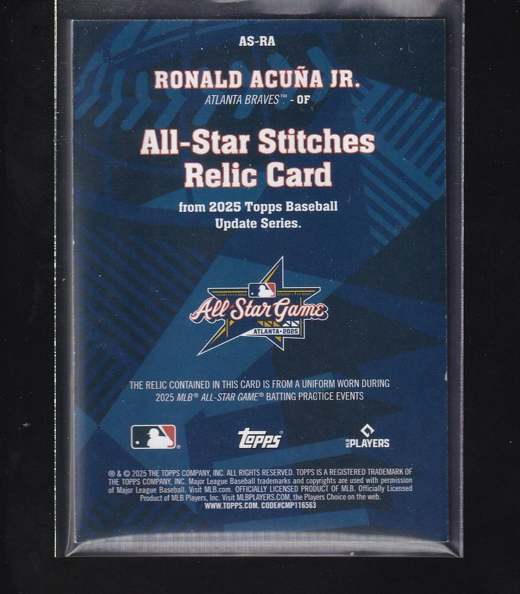 2025 Topps Update #AS-RA Ronald Acuña Jr. All-Star Stitches