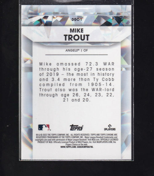 2022 Topps Chrome Update #DGC-1 Mike Trout Diamond Greats
