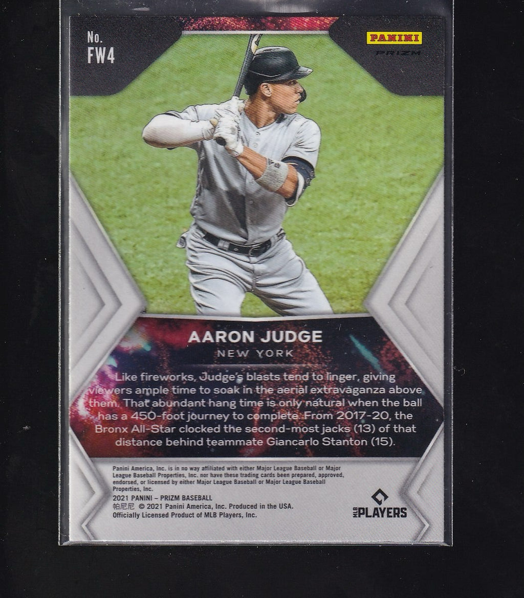 2021 Panini Prizm #FW4 Aaron Judge Fireworks Silver Prizm