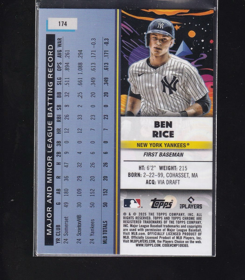 2025 Topps Chrome Cosmic #174 Ben Rice
