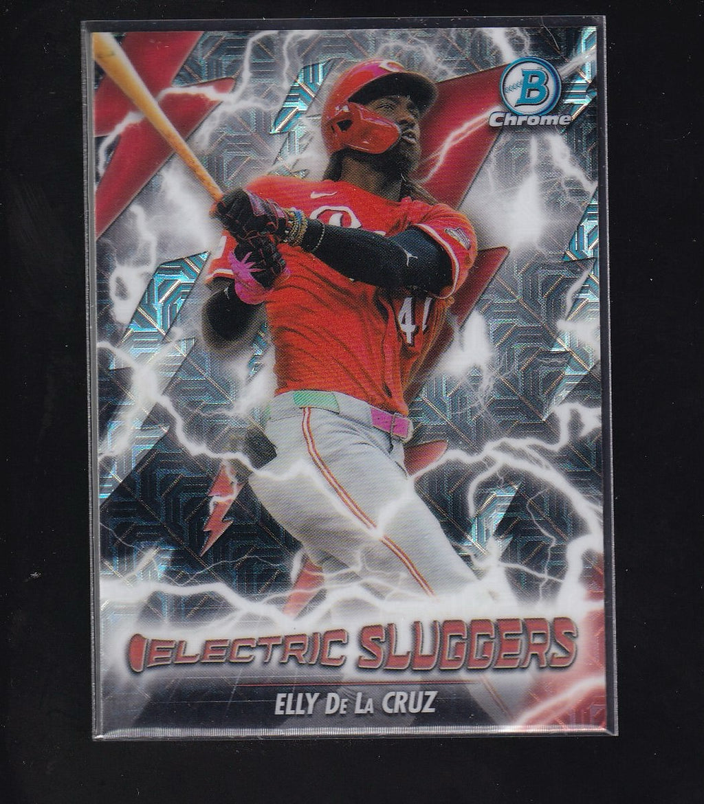 2026 Bowman #ES-9 Elly De La Cruz Electric Sluggers Mojo Refractors