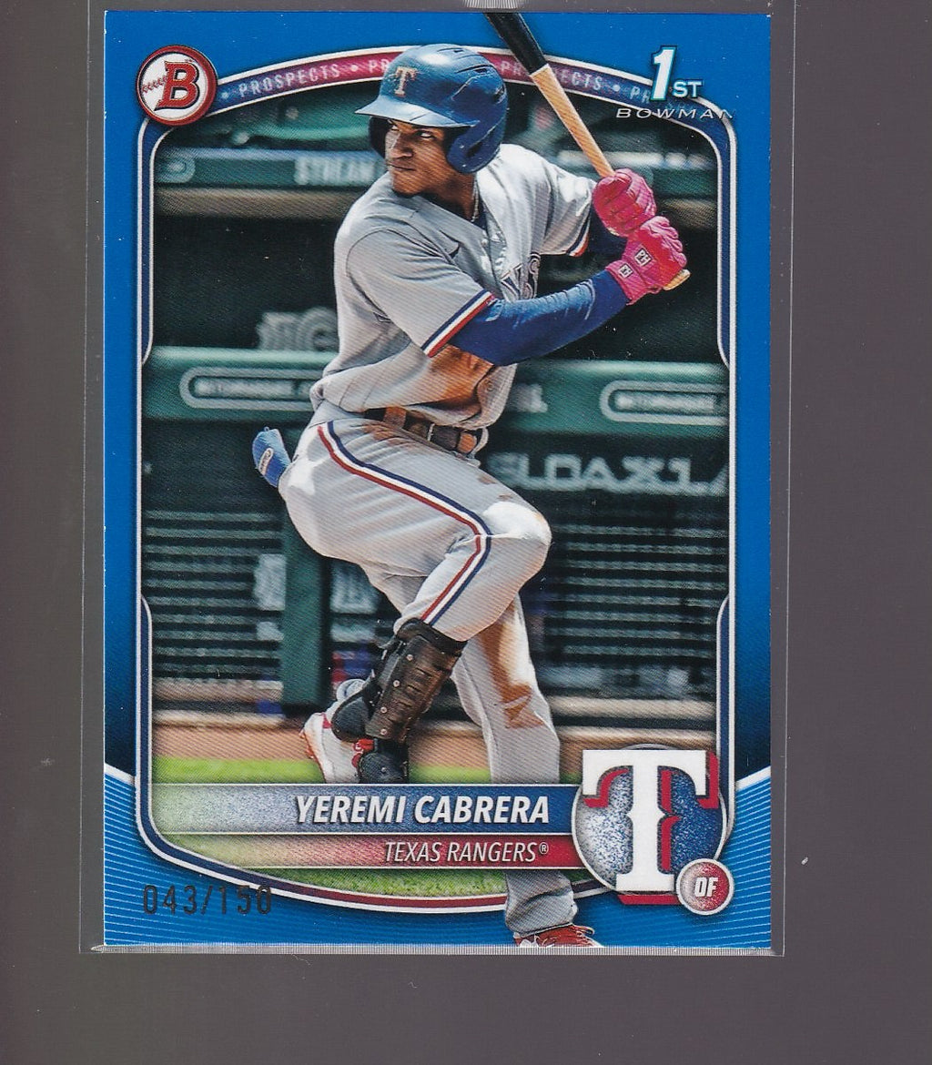 2025 Bowman #BP-146 Yeremi Cabrera Prospects Blue #/150