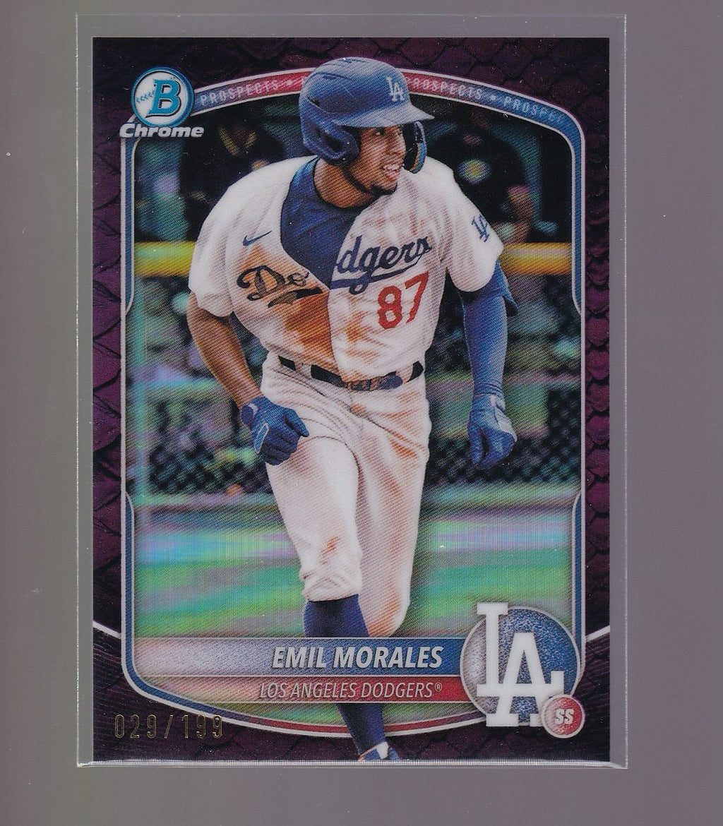 2025 Bowman #BCP-127 Emil Morales Chrome Prospects Fuchsia Refractor #/199