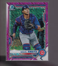 2021 Bowman #BCP-148 Miguel Amaya Chrome Prospects Fuchsia Shimmer #/199