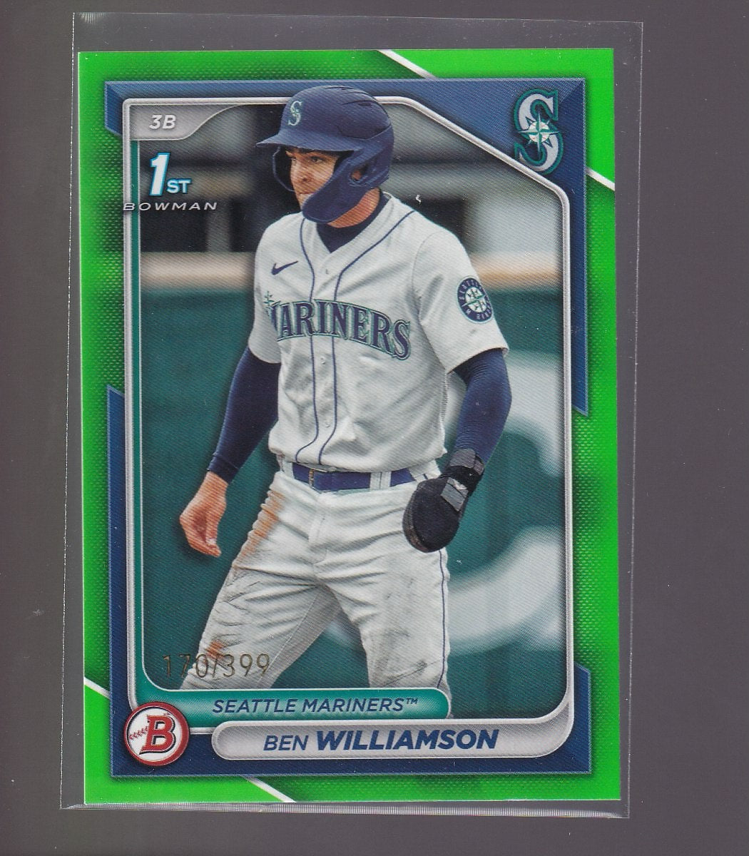 2024 Bowman #BP-67 Ben Williamson Prospects Neon Green #/399