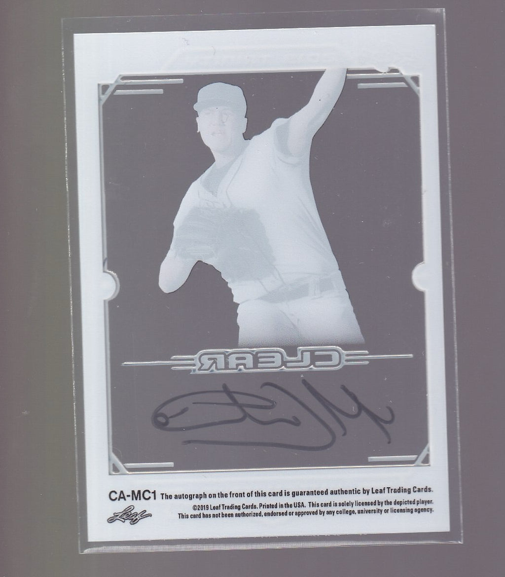 2019 Leaf Trinity - Clear Autographs #CA-MC1 Matt Canterino