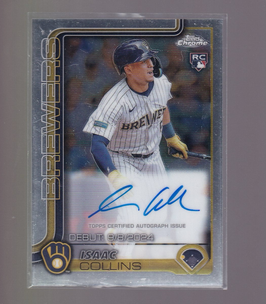 2025 Topps Chrome Update #CRDA-IC Isaac Collins Rookie Debut Autographs
